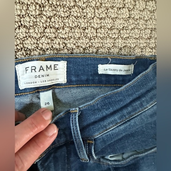 A8- Frame Denim Le Skinny de Jeanne Jean Front Split Tuckahoe 26 - Picture 4 of 8